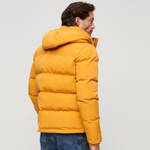 Hooded Microfibre Sports Puffer Jacket
