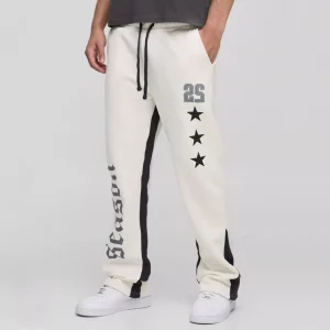 Extreme Wide Leg Grunge Varsity Jogger