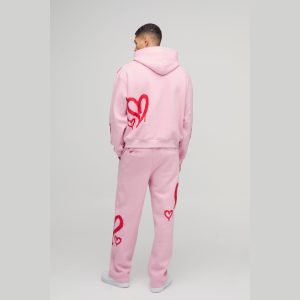 Oversized Man Colour Block Short Tracksuit