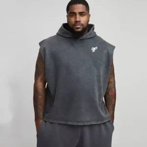 Oversized Star Applique BM Zip Through Hoodie