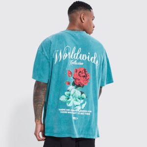 Oversized Boxy Half Sleeve Varsity T-Shirt