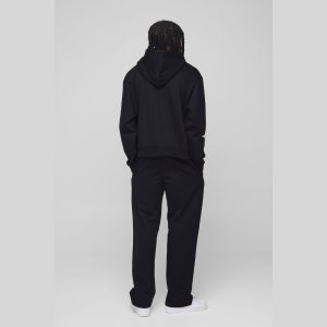 Oversized Mesh Layer Varsity Printed Gusset T-Shirt & Jogger Set