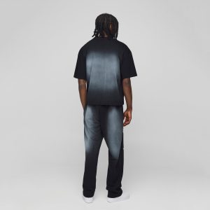 Oversized Boxy Graphic Hooded Zip Tracksuit