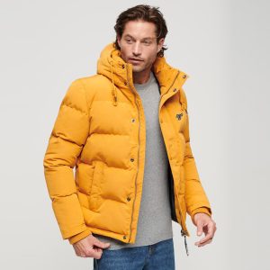Hooded Microfibre Sports Puffer Jacket